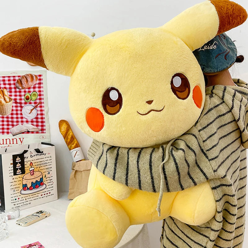 40/80cm Large Pikachu Pokemon Plush Toys Cartoon Doll Cute Ornament Stuffed Plushie Pikachued Pillow Pokémon Gift for Children