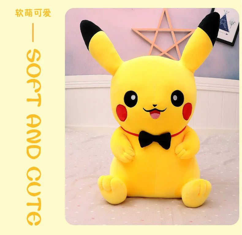 40/50/60/80/100CM Big Size Pokemon Pikachu  Plush Toy Kawaii Stuffed Cartoon Anime Comfortable Soft Doll Christmas Plushies Gift