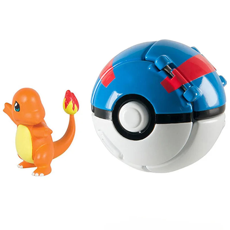 Pokemon Ball Pokeball Anime Figure Pikachu Charizard Squirtle Pocket Monster Elf Ball Toy Action Model Doll Toy Children Gift