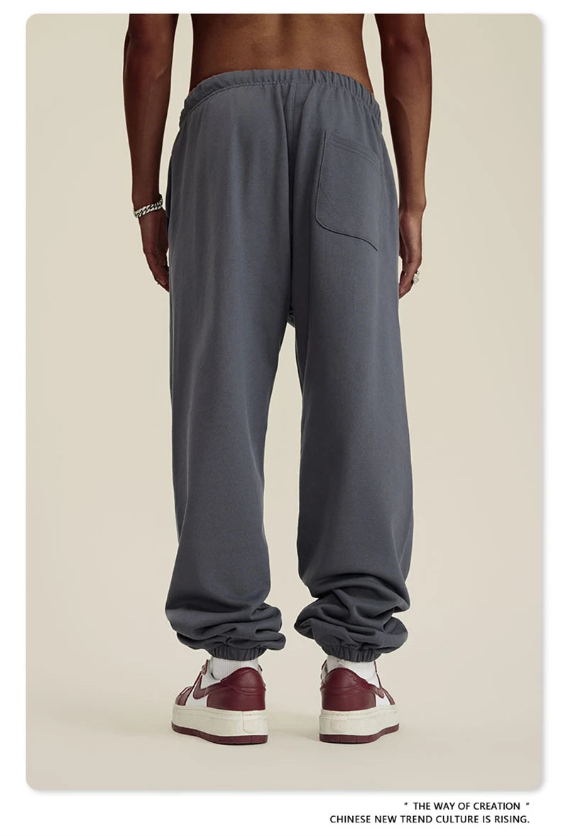 ZODF New Men Heavy Weight 440gsm Solid Sweatpants Unisex Loose Basic Casual Comfortable Sport Pants Joggers Streetwears HY0628