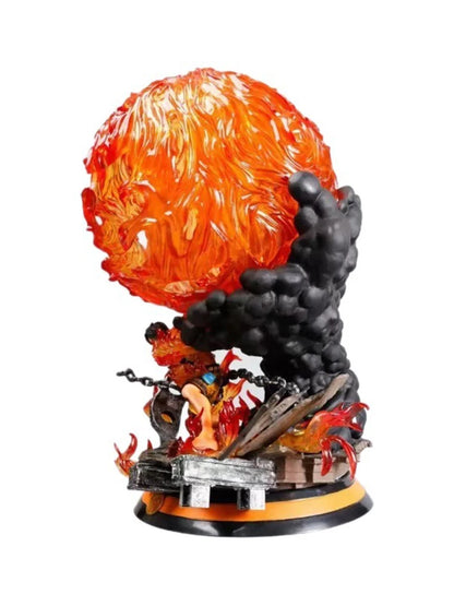 One Piece Great Flame Ring Statue Portgas·D· Ace Model Boxed Glowing 16 Colors Figure Collectible Toys & Hobbies Action Figures