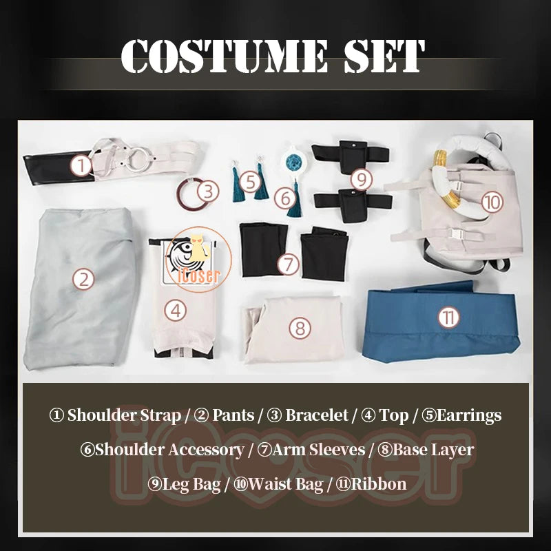 iCoser Anime Gachiakuta Zanka Nijiku Cosplay Costume Uniform Earrings Akuta Cleaners Halloween Party Women Men Festival Outfit