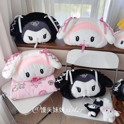 Sanrio Lolita My Melody Headrest Back Cushion Car Seat Belt Cover Stuffed Anime Kuromi Cuddly Pillow Plushies Xmas Gifts Girl