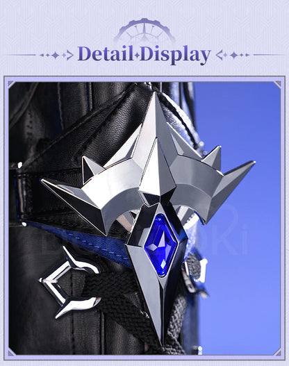 Flins Durin Cosplay Shoes Game Genshin Impact DokiDoki-SR Men Short Long Black Boots Kyryll Chudomirovich Halloween Cosplay