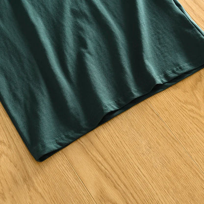 Summer New American Retro Short-sleeved O-neck 3D Printed T-shirt Men's Fashion Simple 100% Cotton Washed Casual Sport Tops