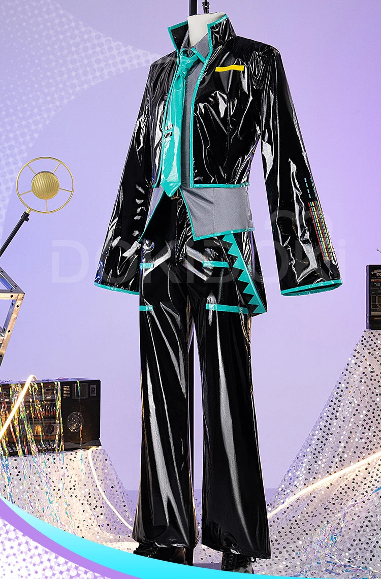 IN STOCK MIKUOO Cosplay Costume DokiDoki-R Mikuoo Cospaly Men Black Suit Costume Mikuu Christmas Cosplay