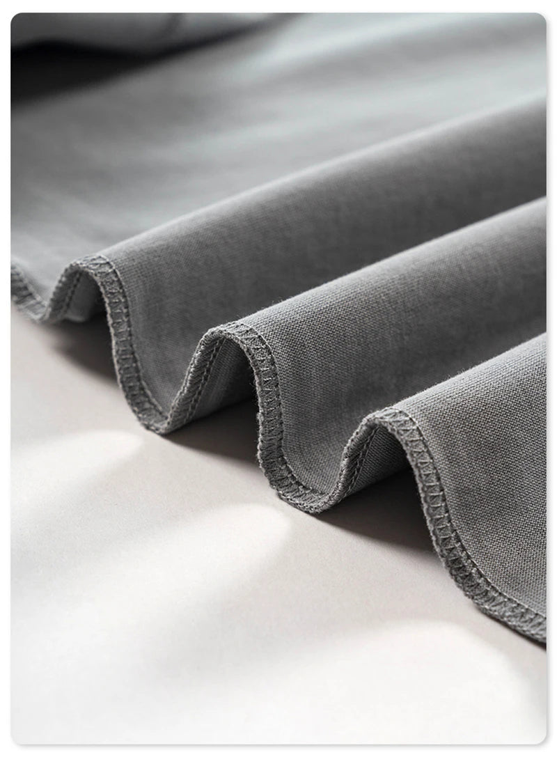 ZODF 2024 Heavy-Weight 345gsm Basic Solid T-Shirts For Men Unisex Women Summer Loose 100% Cotton T Shirt Brand Clothes HY0771