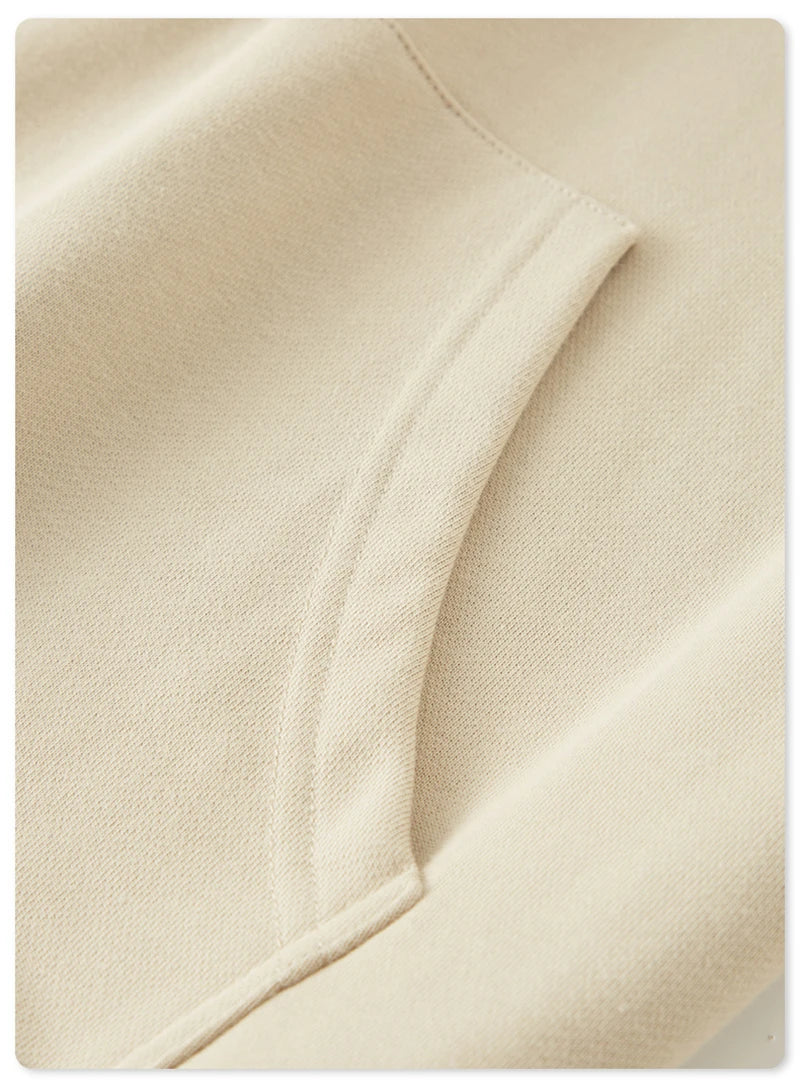 ZODF New Winter 440gsm Terry Hooded Hoodies For Men Retro Unisex Couple Loose Oversized Solid Pullovers Streetwears HY0664