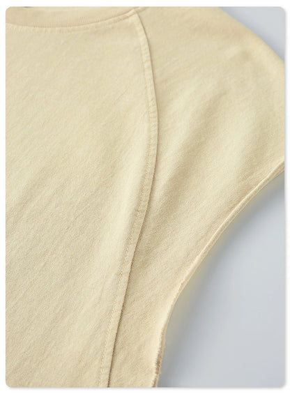 ZODF American Retro Men Washed Solid Tank Tops Women Unisex Loose Edge 275gsm Cotton Sleeveless Tees Brand Streetwears HY0503