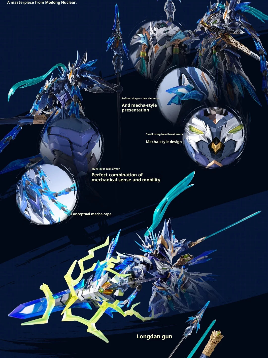 Bandai Zhao Yun Model Kit 1/10 Scale ABS Mecha Skeleton