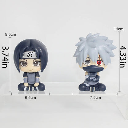 10cm Naruto Anime Figure Naruto Shippuuden Uchiha Itachi Action Figure Q Version Kakashi Figurine PVC Collection Model Doll Toys