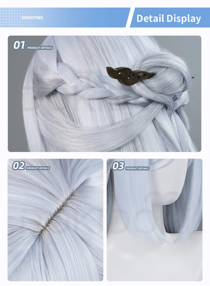 IN STOCK Frostflower Dew Shenhe Wig Game Genshin Impact Cosplay Wig DokiDoki Shen He Cosplay Lantern Rite New Skin Wig Free Cap