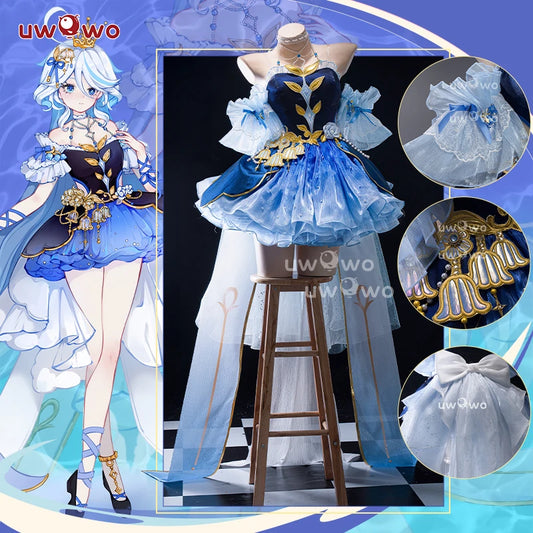 LAST BATCH UWOWO Genshin Impact Fanart Focalors Lily of the Valley Balll Gownn Dress Cosplay Costume