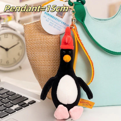 Cartoon Soft Wallace Gromit Plushies Black Penguin Stuffed Anime Cute Dog Stuffed Dolls Backpack Pendant Key Chain Cuddly Pillow