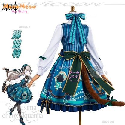 Genshin Impact Lynette Cosplay Set Polyester Unisex