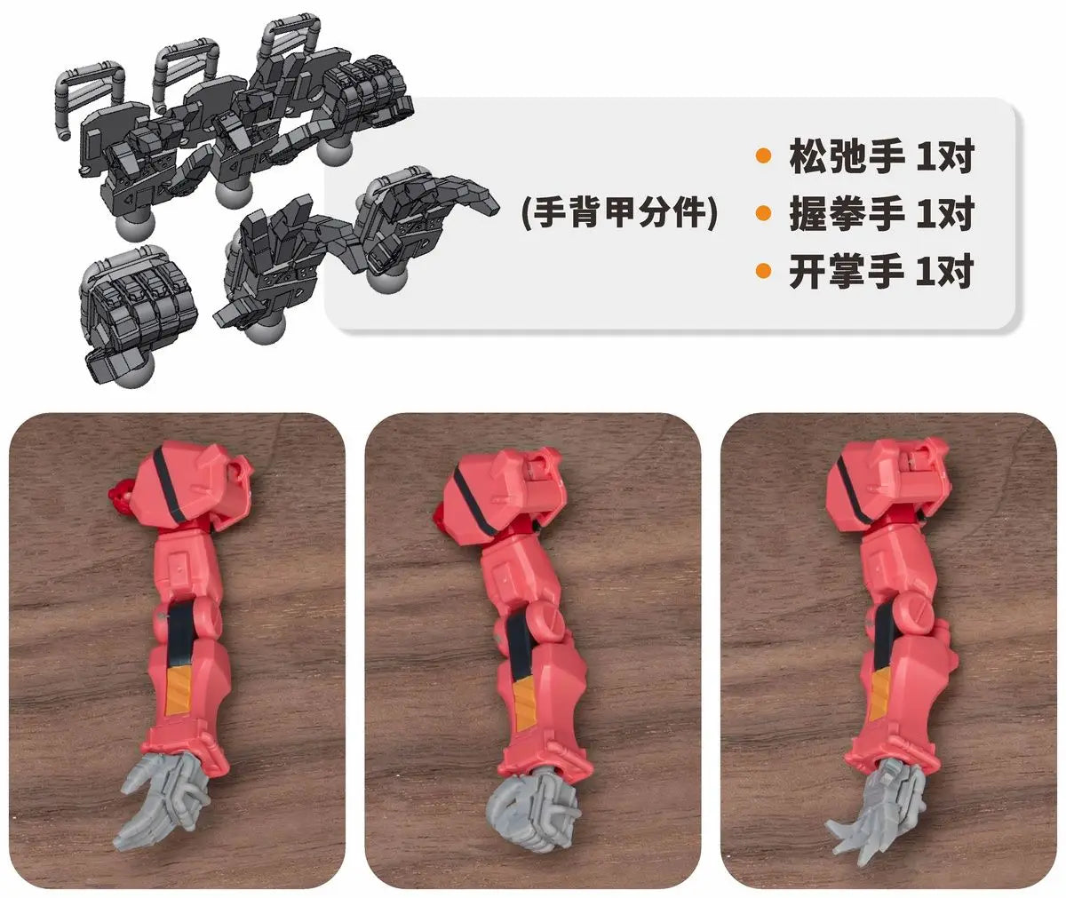 TAS Model Red GQuuuuuuX Conversion Parts Bits-2 Pieces PMC-BD-69-1 for HG 1/144 gMS-α 3D Print Highly Accurate Resin Parts DIY
