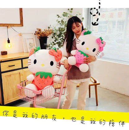 20-45cm Aoger Hello Kitty Plush Toys Anime Kawaii Pillow Doll Stuffed Animal Children Plushies Decoration Peluche Birthday Gift