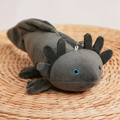 22cm Small Axolotl Plush Keychain Mini Cute Salamander Soft Toy Stuffed Animal Newt Kawaii Bag Pendant Decoration