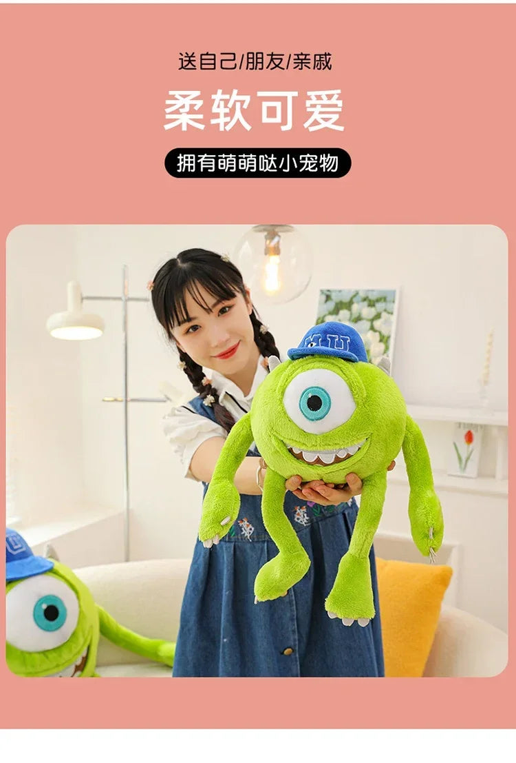 80cm Big Size Disney Mike Wazowsky Monsters University Monsters, Inc. Plushies Pillow Doll Stuffed Animal Cartoon Anime Toy Gift