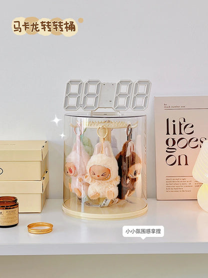 New Labu Pendant Display Box Rotating Transparent Labu Doll Handmade Blind Box Storage Display Stand Decorative Accessories