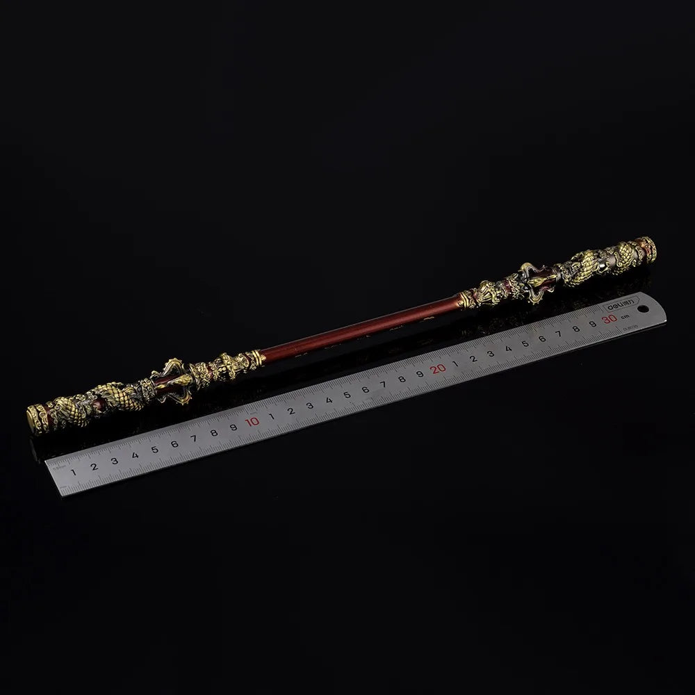 Black Myth Wukong Sun Wukong Golden Cudgel Monkey King Weapon Cosplay 35CM Metal Props Accessory for Boys Kids Birthday Gifts