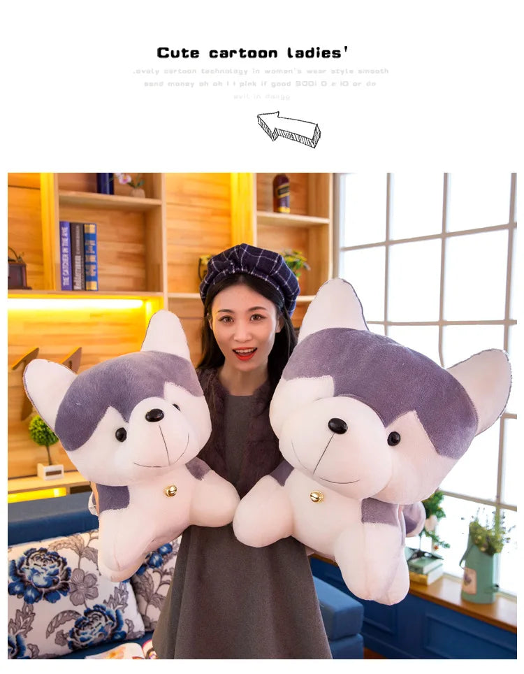 25cm Kawaii Husky Stuffed Animals Dog Plush Toy Wolf Soft Cartoon Plush Lovely Children Kids Doll Fluffy Birthday Gift Child Toy
