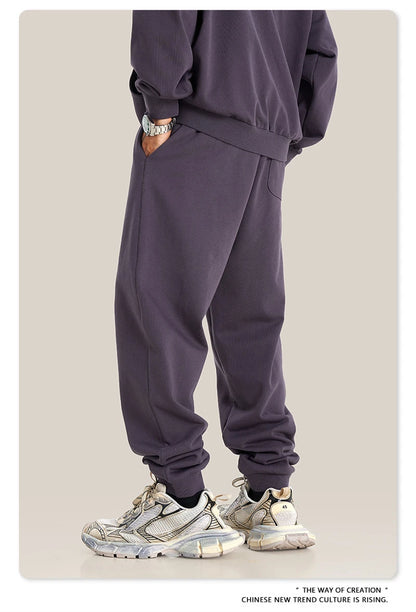 ZODF 2024 Autumn Winter Unisex Solid Sweatpants Heavyweight 440gsm Casual Loose Fit Sport Joggers HY0890
