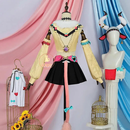 Genshin Impact Varesa Cosplay Costume Wig Skirt Headwear Tail Natlan Collective of Plenty Carnival Halloween Party Women Girls