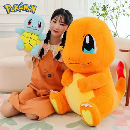 35-60CM Big Size Pokemon Charmander Plushies Squirtle Cartoon Anime Peluche Ornament Comfortable Soft Doll Children Toy Gift