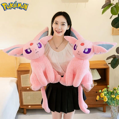 40/55/70cm Big Size Pokémon Espeon Plushies Kawaii Cartoon Anime Ornament Peluche Comfortable Soft Doll Children's Toy Gifts
