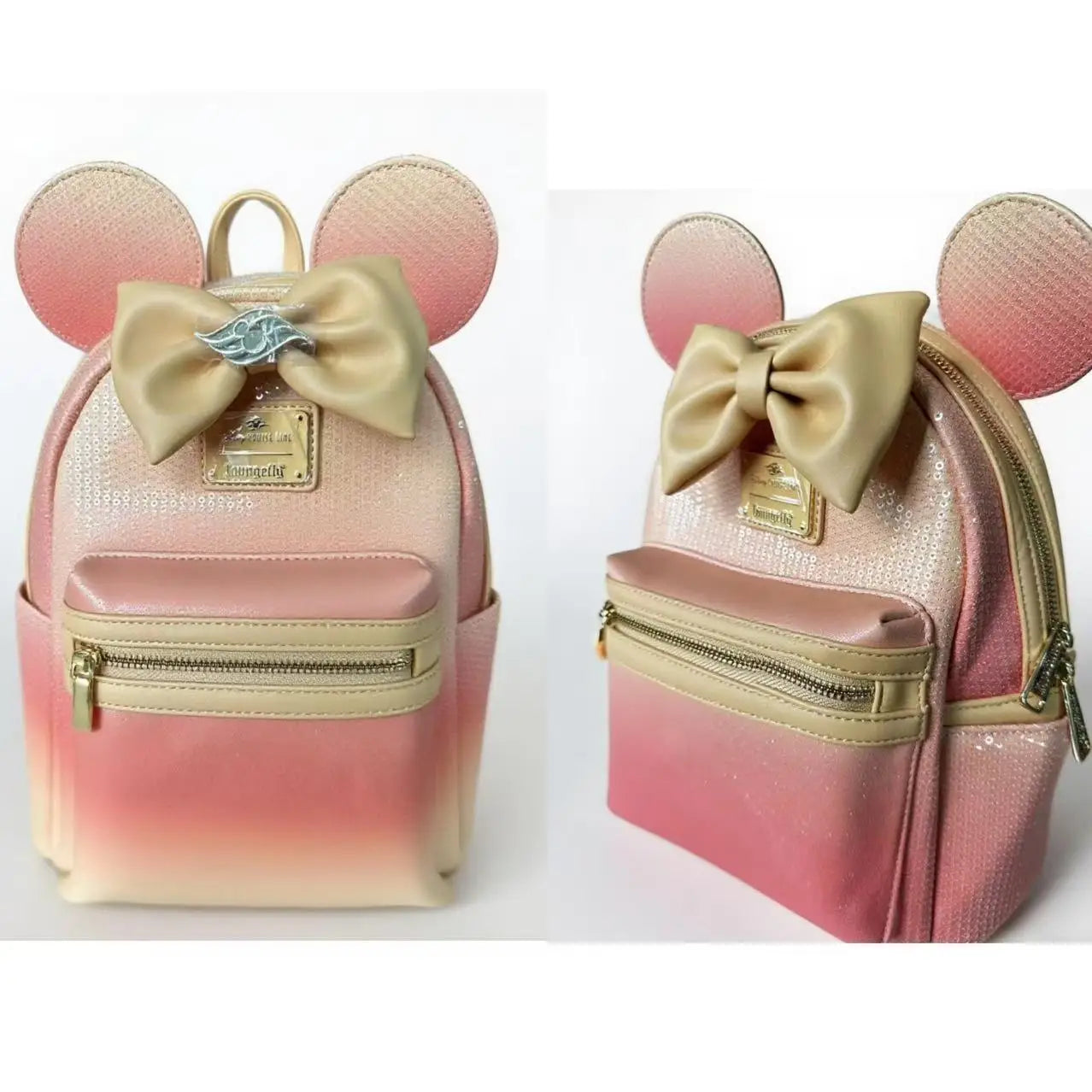 New Cute Loungefly Disney Winnie The Pooh Flower Brown Cartoon Mini Backpack Red Mickey Mouse Backpack Cute Cartoon Bag Gifts