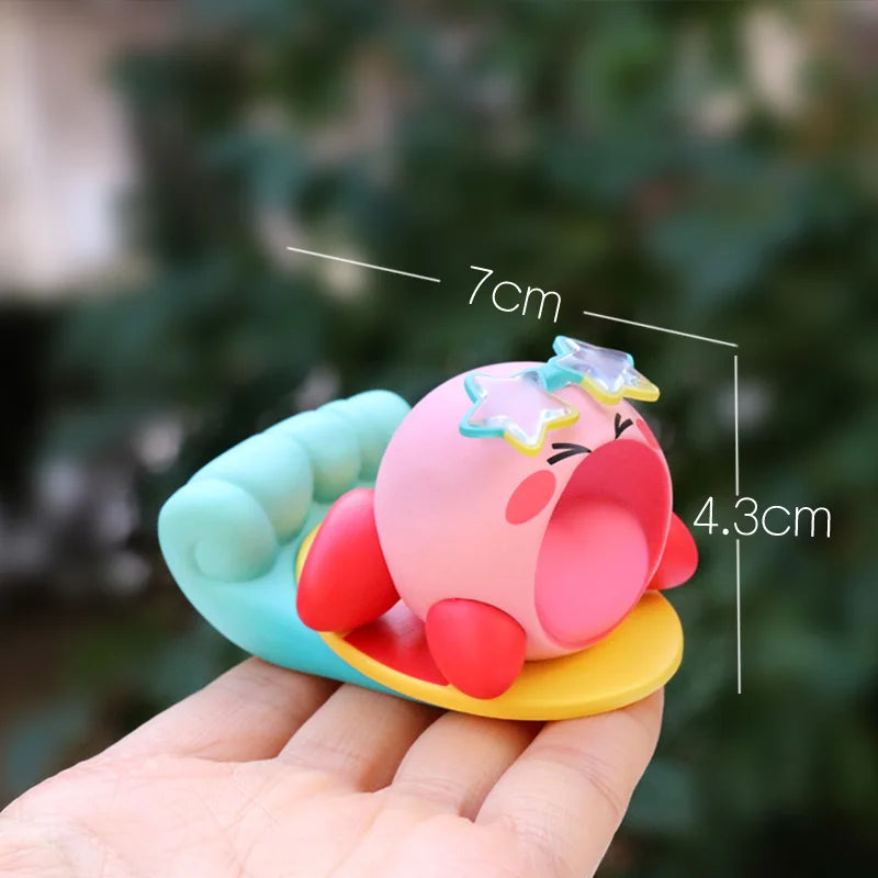 Hot 6Pcs/Set Star Kirby Anime Figure Toys with Kirby Cartoon PVC Cute Action Figure Doll Toy Gift