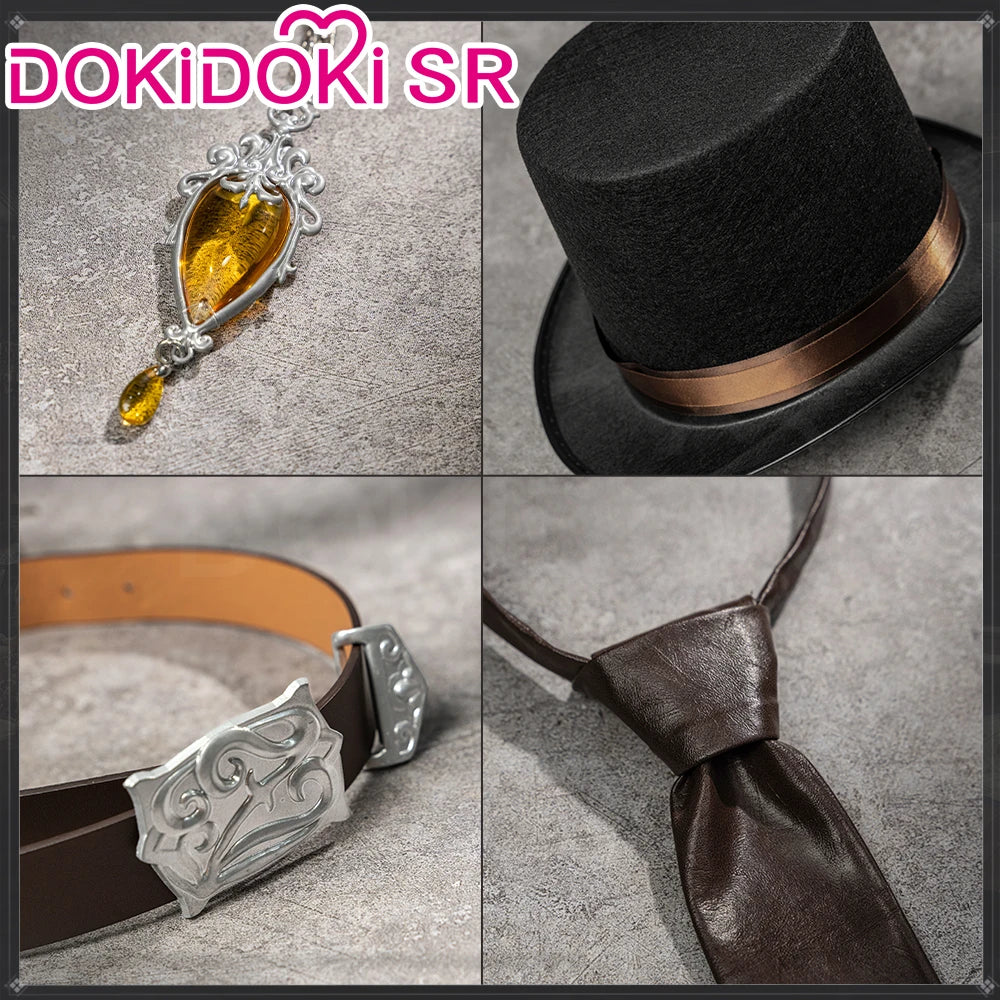 IN STOCK Klein Moretti Cosplay Costume Anime Lord of the Mysteries DokiDoki-SR Men Black Suit Klein Moretti Cosplay Hat