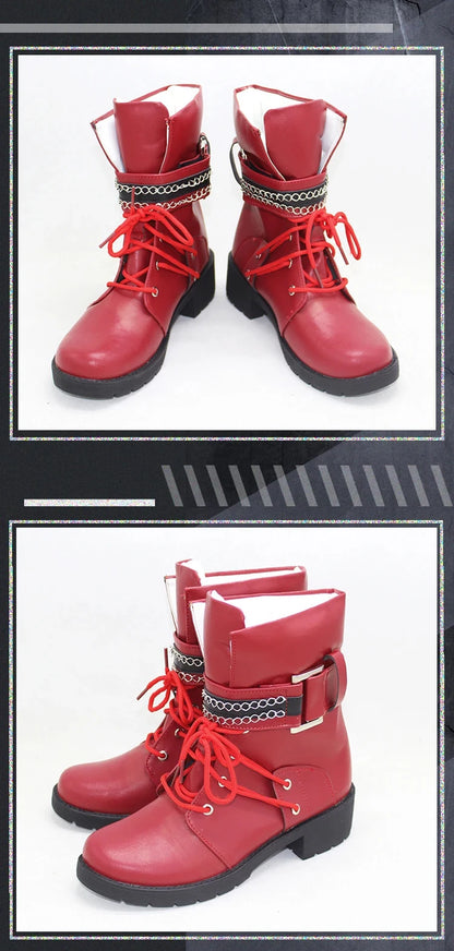 Tifa Lockhart Shoes Game FF DokiDoki Women Red Shoes Cosplay FF Tifa Lockhart Christmas Cosplay Halloween