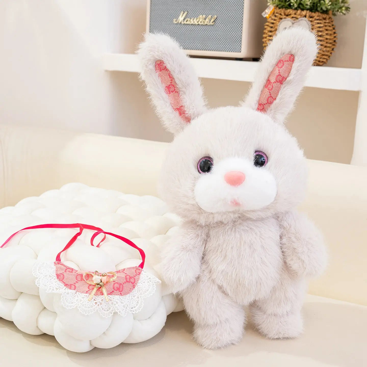 Rabbit Plush Toy Cartoon Stuffed Animal Toy and Hobby Plush Pillow Bed Sofa Back Cushion Kawaii Room Decor Kids Birthday Gift