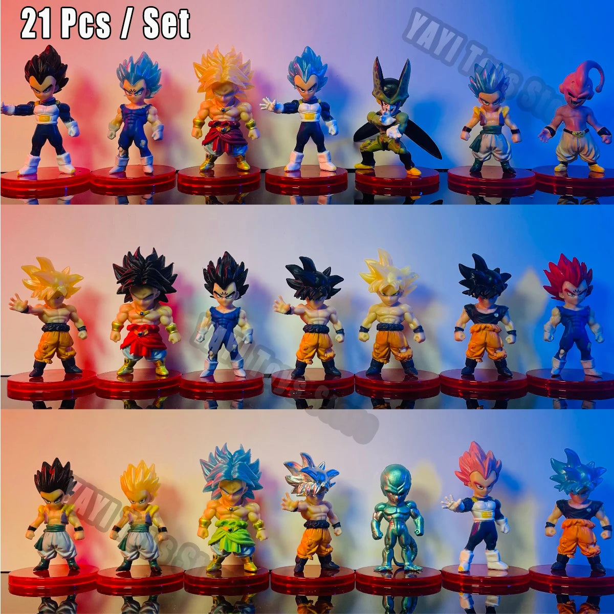Dragon Ball Z Super Saiyan Son Goku Gohan Vegeta Broly Piccolo Majin Buu Anime Figure Set Action Figurines Model Gifts
