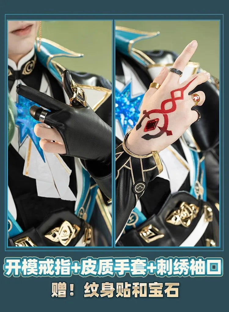 Honkai Star Rail Anaxa Cosplay Costume Wig Uniform Outfit Anaxagoras Grove of Epiphany Amphoreus Halloween Women Men Carnival