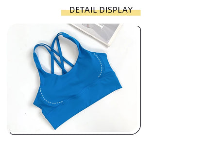 2 Pieces Yoga Shorts Gym Sports Sets Women Fitness Suits Cross Back Bra Top High Waist Shorts Running Workout Clothes Tracksuit