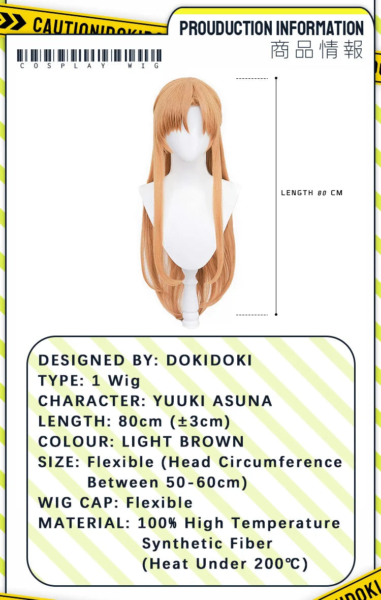 IN STOCK Yuuki Asuna Cosplay Costume Anime Sword Art Online Cosplay DokiDoki-SR Female Costume The Goddess of Creation Asuna Wig
