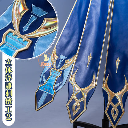 Honkai Star Rail Cerydra Cosplay Costume Wig Dress Uniform Luminous Crown Metal Props Halloween Party for Women Girls Cos iCoser