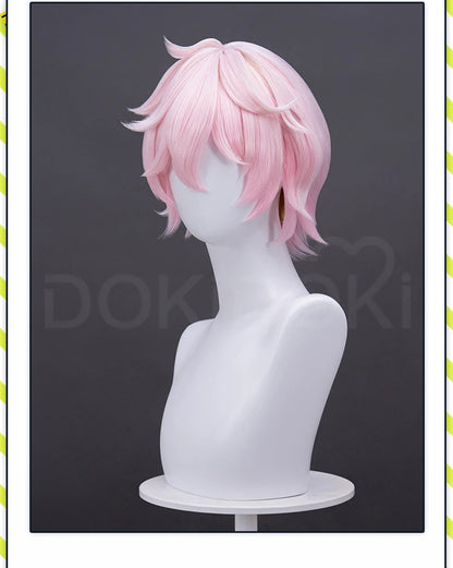 IN STOCK Dahlia Ifa Wig Game Genshin Impact DokiDoki Men Pink Hair Mondstadt Ifa Cosplay Dahlia Book Prop Free Wig Cap