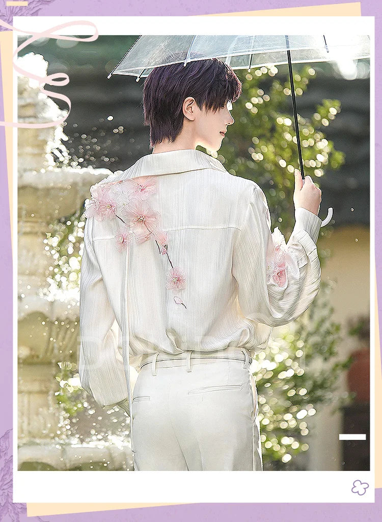 IN STOCK Rafayel Flowering Splendor Cosplay Costume Game Love and Deepspace DokiDoki-SR Men Spring Costume Qiyu Rafayel Flowers