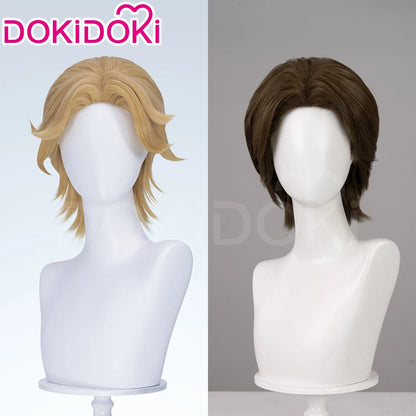 IN STOCK Jimmy Curly Wig Game Mouthwashing Cosplay DokiDoki Men 35cm Short Hair Jimmy Cosplay Free Wig Cap