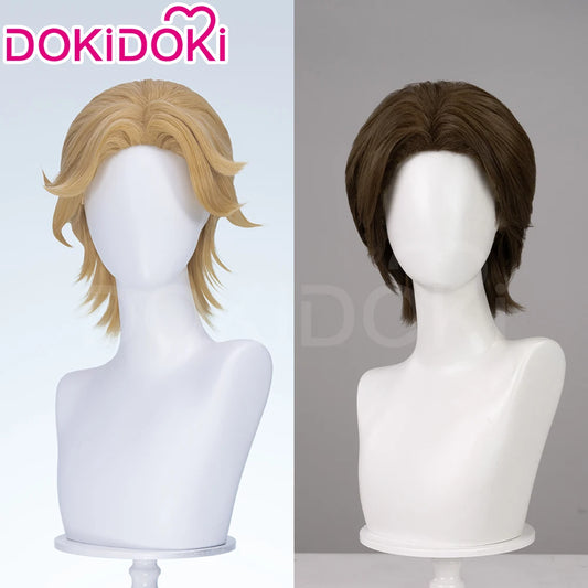 IN STOCK Jimmy Curly Wig Game Mouthwashing Cosplay DokiDoki Men 35cm Short Hair Jimmy Cosplay Free Wig Cap