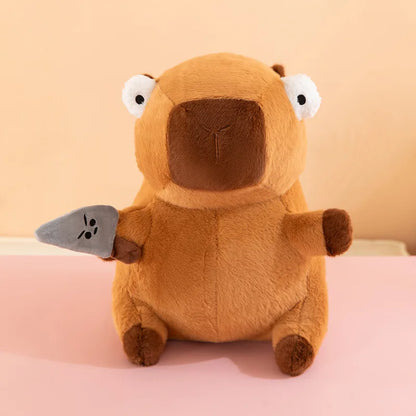 Funny Capybara 60cm Plush Toy Cute Robber Masked Stuffed Animal for Kids Birthday Xmas Gift Soft Cuddly Pillow