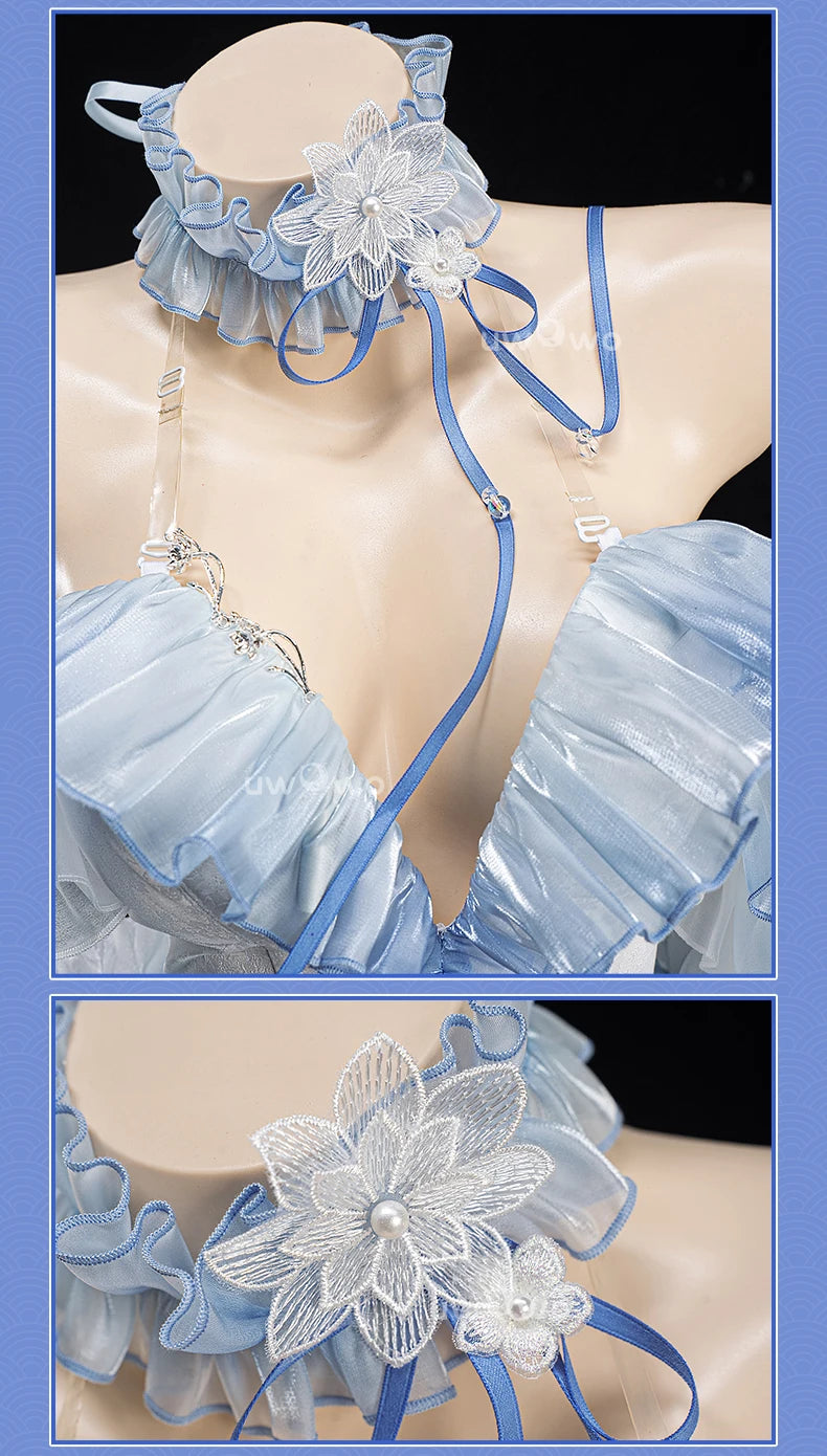 PRE SALE UWOWO Ayaka Cosplay Game Genshin Impact Fanart Ayaka Frost Waltz Cosplay Costume Halloween Costume