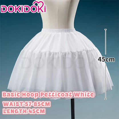 IN STOCK Underskirt Petticoats Bustle Cosplay Props DokiDoki Halloween Skirt Dress Petticoats Long Short White Black Bustle