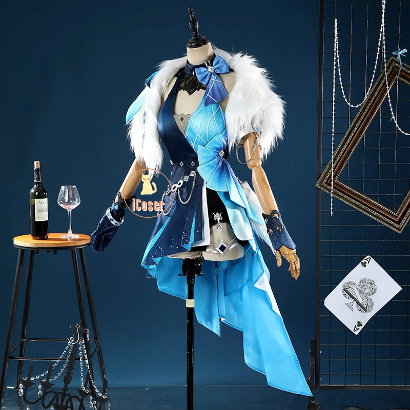 Genshin Impact Yelan Tranquil Banquet Cosplay Costume Wig Dress New Skin Uniform Outfit Halloween Party for Women Girls Props