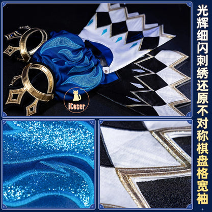Honkai Star Rail Cerydra Cosplay Costume Wig Dress Uniform Crown Headwear Festival Halloween Party for Women Girls Carnival Prop