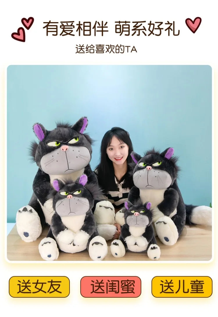 Disney Lucifer Plush Cartoon Cute Ugly Cat Doll Sitting In Tokyo Disney Plush Doll Cinderella Colleagues Spoof Doll Kids Gifts